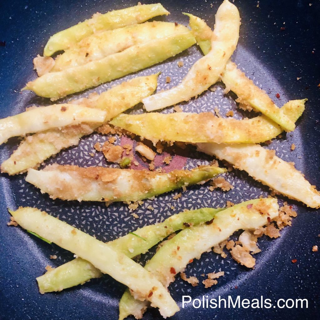 Breaded Garlic Yellow Flat Beans Polish Meals & Cooking