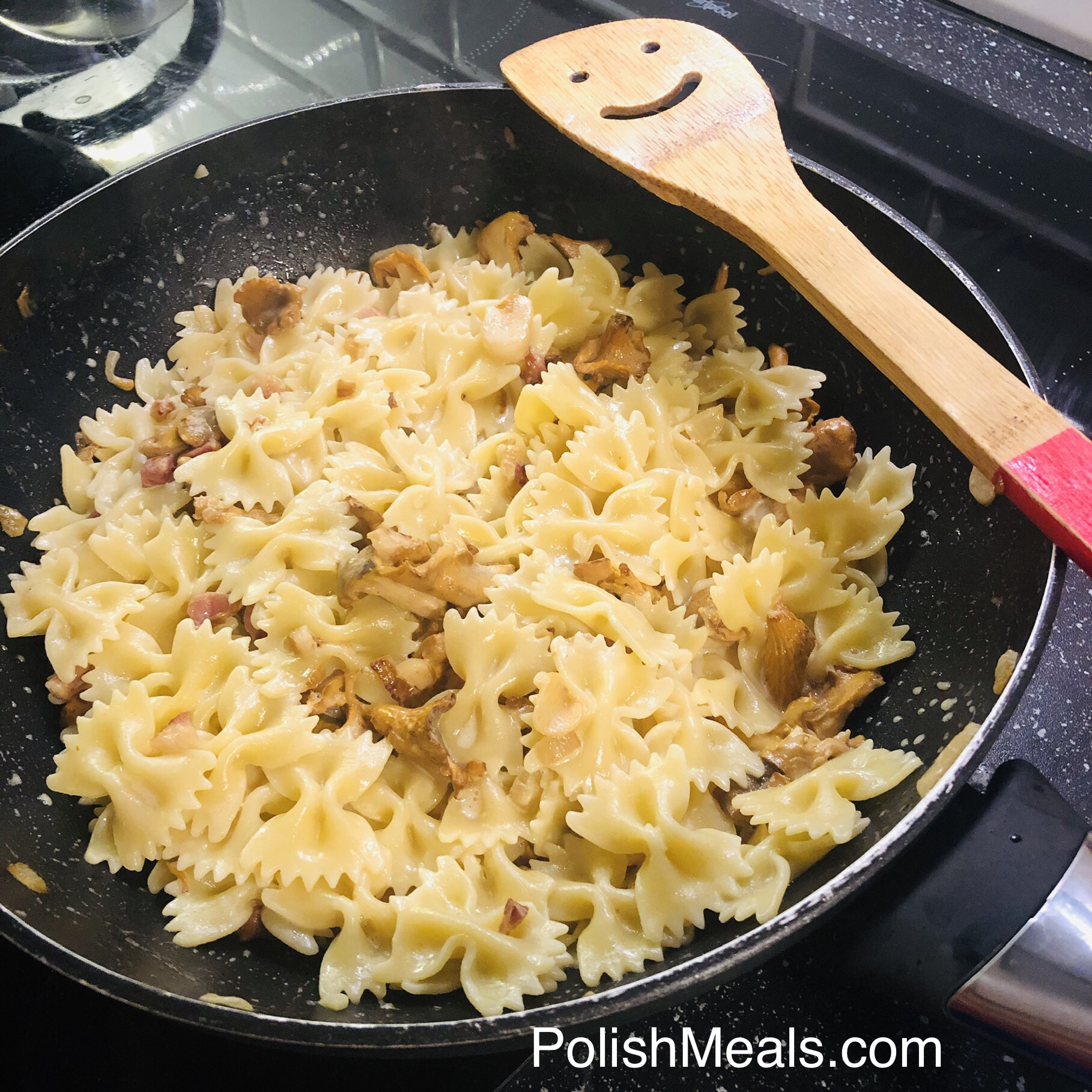 Polish Creamy Chanterelles Wild Mushroom Bacon Pasta Polish Meals