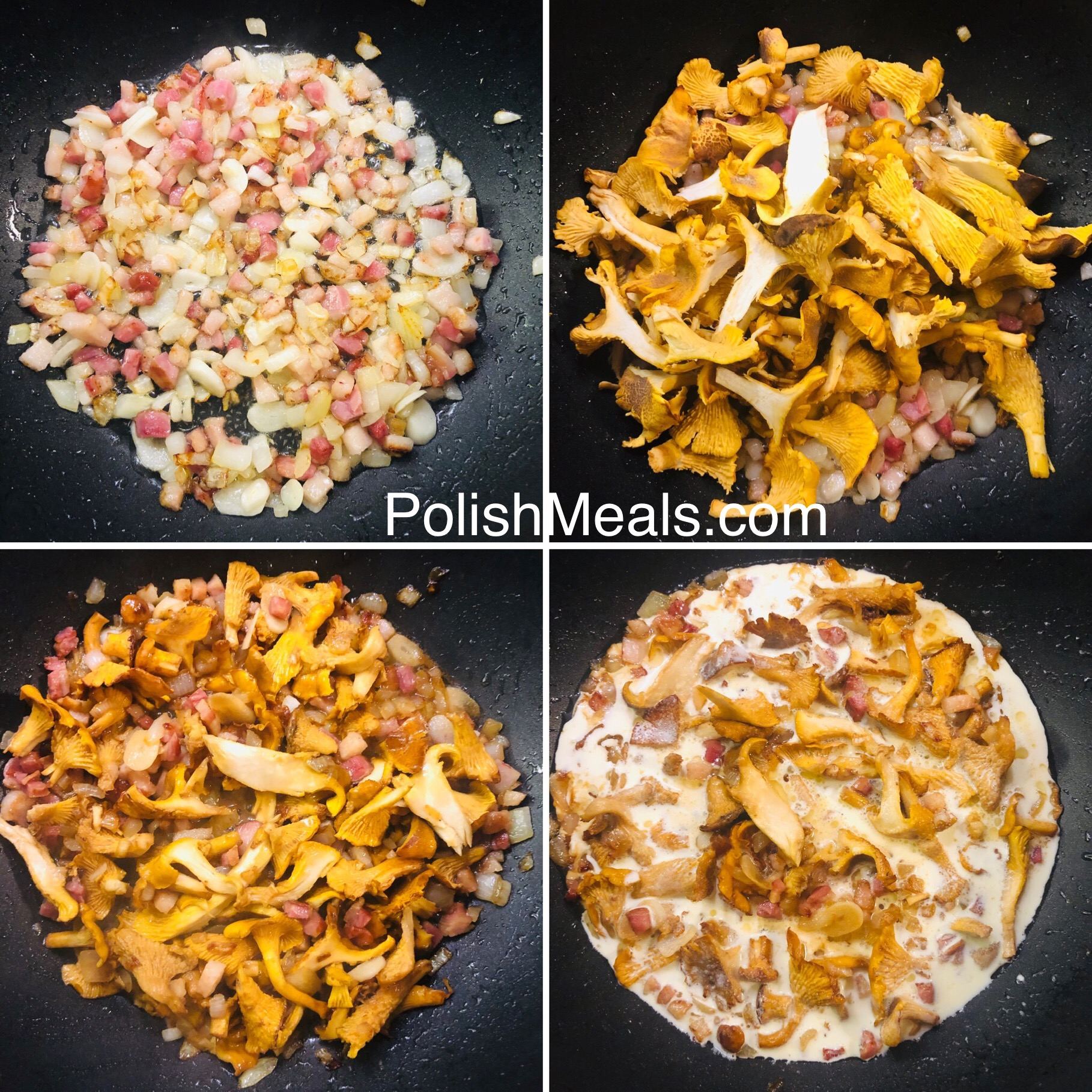 Polish Creamy Chanterelles Wild Mushroom Bacon Pasta Polish Meals