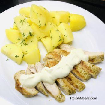 Pesto Grilled Turkey with Dill Potatoes